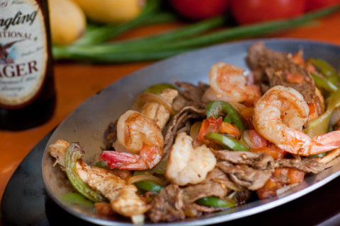 Chicken, Steak & Shrimp Fajitas -El Jefe Restaurant & Mexican Grill, Newark, Delaware