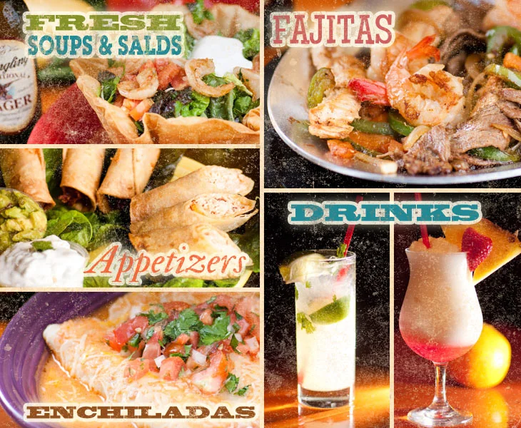 A selection of El Jefe dishes and drinks